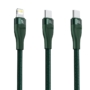 Kép 4/11 - Baseus Flash Series 2-az-1-ben USB Type-C - USB Type-C / Lightning PD QC 100W 1,2m - zöld