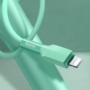 Kép 6/9 - Baseus Silica Gel USB - Lightning 2,4A 1m kábel - zöld