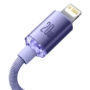 Kép 3/5 - Baseus Crystal USB-C - Lightning 20W PD 1,2m kábel - lila