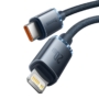 Kép 2/3 - Baseus Crystal USB-C - Lightning 20W PD 2m kábel - fekete