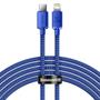 Kép 1/4 - Baseus Crystal USB-C - Lightning 20W PD 2m kábel - kék
