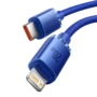 Kép 3/4 - Baseus Crystal USB-C - Lightning 20W PD 2m kábel - kék