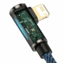 Kép 3/11 - Baseus Legend USB - Lightning PD 2,4A 1m derékszögű kábel - kék