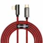 Kép 1/11 - Baseus Legend USB-C - Lightning PD 20W 2m derékszögű kábel - piros