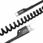 Kép 5/7 - Baseus Double Spring USB - Lightning 2A 1,2m spirál kábel törésgátlóval - sötétszürke