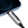 Kép 4/8 - Baseus Display Fast Charging USB-C - Lightning PD 20W 1m kábel kijelzővel - fekete