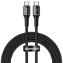 Kép 1/6 - Baseus Halo USB-C - USB-C 3A 60W 2m kábel - fekete