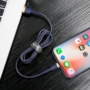 Kép 2/10 - Baseus Cafule USB - Lightning 1,5A 2m kábel - sötétkék-arany