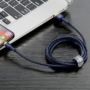 Kép 4/10 - Baseus Cafule USB - Lightning 1,5A 2m kábel - sötétkék-arany