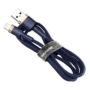Kép 6/10 - Baseus Cafule USB - Lightning 1,5A 2m kábel - sötétkék-arany