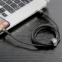Kép 2/8 - Baseus Cafule USB - Lightning 2,4A 1m kábel - fekete-arany