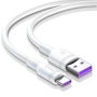 Kép 3/6 - Baseus USB - USB-C Huawei SuperCharge 5A 2m kábel - fehér