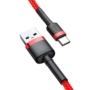 Kép 4/6 - Baseus Cafule USB - USB-C 2A 2m kábel - piros