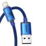 Kép 3/4 - Baseus Crystal USB - Lightning 2,4A 1,2m kábel - kék