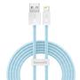 Kép 1/3 - Baseus Dynamic USB - Lightning 2,4A 2m kábel - világoskék