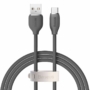 Kép 1/5 - Baseus Jelly USB - USB-C 100W 2m kábel - fekete