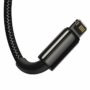 Kép 3/8 - Baseus Tungsten Gold 3 az 1-ben USB - USB-C + Lightning + micro-USB 3,5A 1,5m kábel - fekete