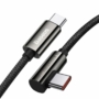 Kép 2/10 - Baseus Legend Elbow USB-C - USB-C 100W PD derékszögű kábel 1m - fekete