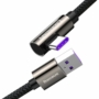 Kép 2/10 - Baseus Legend Elbow USB - USB-C 66W derékszögű kábel 1m - fekete
