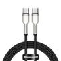 Kép 1/7 - Baseus Cafule Metal USB-C - USB-C 100W 1m kábel - fekete
