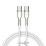 Kép 1/7 - Baseus Cafule Metal USB-C - USB-C 100W 1m kábel - fehér