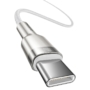 Kép 2/7 - Baseus Cafule Metal USB-C - USB-C 100W 1m kábel - fehér