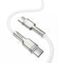 Kép 3/7 - Baseus Cafule Metal USB-C - USB-C 100W 1m kábel - fehér