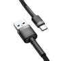 Kép 4/6 - Baseus Cafule USB - USB-C 3A 0,5m kábel - szürke-fekete