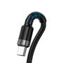 Kép 7/9 - Baseus Cafule Huawei SuperCharge USB - USB-C QC3.0 5A 1m kábel - fekete-szürke