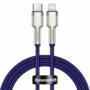 Kép 1/6 - Baseus Cafule Metal USB-C - Lightning PD 20W 1m kábel - lila