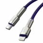 Kép 3/6 - Baseus Cafule Metal USB-C - Lightning PD 20W 1m kábel - lila