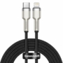 Kép 1/10 - Baseus Cafule Metal USB-C - Lightning PD 20W 2m kábel - fekete
