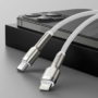 Kép 10/10 - Baseus Cafule Metal USB-C - Lightning PD 20W 2m kábel - fehér