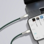 Kép 8/10 - Baseus Cafule Metal USB-C - Lightning PD 20W 2m kábel - sötétzöld