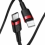 Kép 2/9 - Baseus Cafule USB-C - Lightning PD 18W 1m kábel - fekete-piros