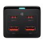 Kép 4/9 - Baseus GaN3 Pro Töltő / elosztó, 2xUSB + 2xUSB-C + AC, 100W - fekete