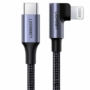 Kép 1/2 - UGREEN US305 Lightning-USB-C 2.0 kábel, 3A, 1,5 m - fekete