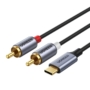Kép 1/8 - Ugreen CM451 USB-C (M) - 2xRCA (M) 1,5m kábel
