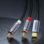 Kép 2/8 - Ugreen CM451 USB-C (M) - 2xRCA (M) 1,5m kábel