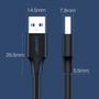 Kép 3/3 - Ugreen US128 USB (M) - USB (M) 3.2 Gen1 1m - fekete