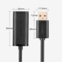 Kép 10/10 - Ugreen US121 USB 2.0 480Mbps aktív hosszabbító kábel 10m - fekete
