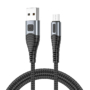 Kép 1/2 - Vipfan X10 USB - Micro-USB 3A 1,2m fonott kábel - fekete