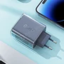 Kép 2/3 - Acefast A45 GaN 65W USB + 2xUSB- C hálózati gyorstöltő - szürke