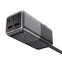 Kép 2/5 - Acefast Z2 GaN 3xUSB-C + 2xUSB 75W hálózati töltő - fekete-szürke