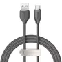 Kép 1/4 - Baseus Jelly USB - USB-C 100W 2m kábel - fekete