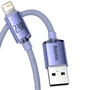 Kép 2/4 - Baseus Crystal Shine USB - Lightning 2,4A 1,2m kábel - lila