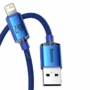 Kép 2/4 - Baseus Crystal Shine USB - Lightning 2,4A 2m kábel - kék