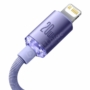 Kép 3/4 - Baseus Crystal Shine USB-C - Lightning 20W PD 1,2m kábel - lila