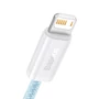 Kép 2/4 - Baseus Dynamic USB - Lightning 2,4A 1m kábel - világoskék