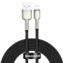 Kép 1/4 - Baseus Cafule USB - Lightning 2,4A 2m sodrott kábel - fekete
